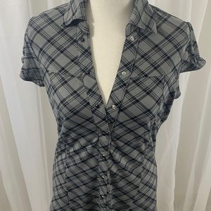 Cute little rodeo plaid dress shirt